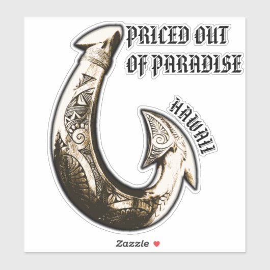 GEPRIJSD UIT HET PARADIJS - Hawaii Tribal Hook Sticker (Vel)