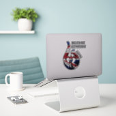 GEPRIJSD UIT HET PARADIJS HI Honu Tribal Hook HI v Sticker (Laptop op bureau)