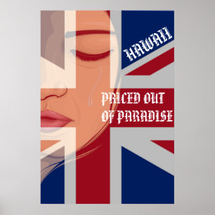 GEPRIJSD UIT HET PARADIJS - HUILEN WAHINE HI Flag Poster