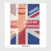 GEPRIJSD UIT HET PARADIJS - HUILEN WAHINE HI Flag Sticker (Vel)