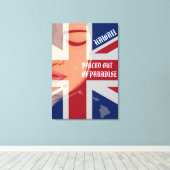 GEPRIJSD UIT HET PARADIJS HUILENDE WAHINE eilanden Canvas Afdruk (Insitu (Houten vloer))