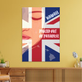 GEPRIJSD UIT HET PARADIJS HUILENDE WAHINE eilanden Canvas Afdruk (Insitu (Woonkamer))