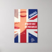 GEPRIJSD UIT HET PARADIJS HUILENDE WAHINE eilanden Canvas Afdruk (Voorkant)