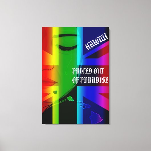 GEPRIJSD UIT HET PARADIJS HUILENDE WAHINE HIFlagIs Canvas Afdruk (Voorkant)