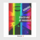 GEPRIJSD UIT HET PARADIJS HUILENDE WAHINE HIFlagIs Sticker (Vel)