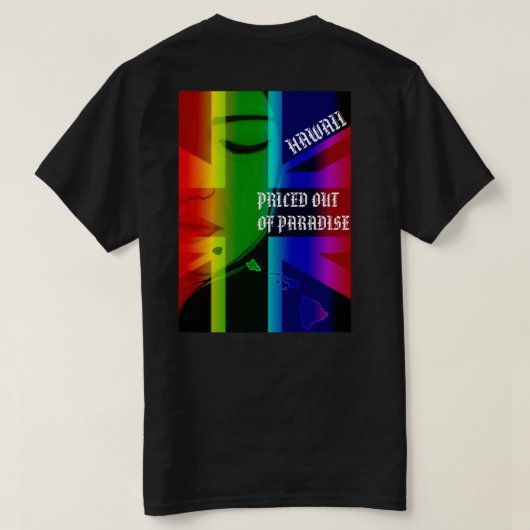 GEPRIJSD UIT HET PARADIJS HUILENDE WAHINE HIFlagIs T-shirt (Design achterkant)
