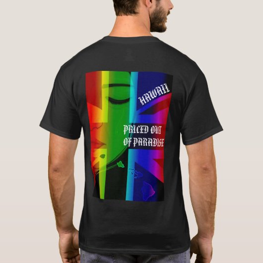 GEPRIJSD UIT HET PARADIJS HUILENDE WAHINE HIFlagIs T-shirt (Achterkant)