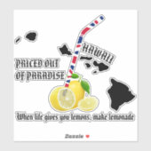GEPRIJSD UIT PARADIJS LIMONADE HI Flag Straw Sticker (Vel)