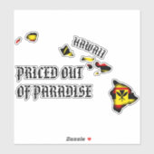 GEPRIJSD UIT PARADISE HI-eilanden Kanaka Maoli BYR Sticker (Vel)