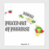 GEPRIJSD UIT PARADISE HI-eilanden Kanaka Maoli Sticker (Vel)