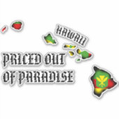 GEPRIJSD UIT PARADISE HI Islands Kanaka Maoli BLK Sticker (Voorkant)