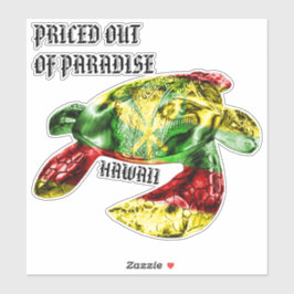 GEPRIJSD UIT PARADISE HI TRBL Honu Kanaka Maoli Sticker