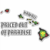 GEPRIJSD UIT PARADISE Kakau HI Kanaka Maoli GRY Sticker (Voorkant)