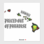 GEPRIJSD UIT PARADISE Kakau HI Kanaka Maoli GRY Sticker (Vel)