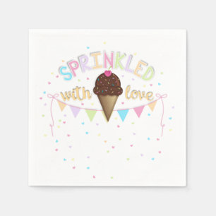 Geprinkst met Baby shower van Liefde Napkins Servetten