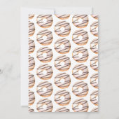 Geprinkst met liefdesdonut baby shower aankondiging (Achterkant)