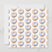 Geprinkst met liefdesdonut baby shower aankondiging (Achterkant)