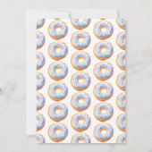 Geprinkst met liefdesdonut baby shower aankondiging (Achterkant)