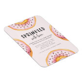 Geprinkst met liefdesdonut baby shower magneet (Rechterzijde)