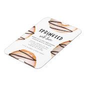 Geprinkst met liefdesdonut baby shower magneet (Linkerzijde)