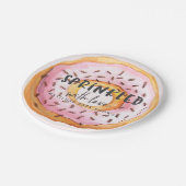 Geprinkst met liefdesdonut baby shower papieren bordje (Gekanteld)
