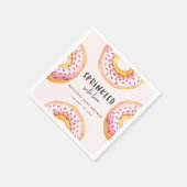 Geprinkst met liefdesdonut baby shower servet (Hoek)