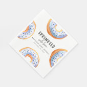 Geprinkst met liefdesdonut baby shower servet (Hoek)