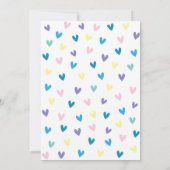 Geprinkst met liefdesklinkende olifant Baby Sprink Bedankkaart (Achterkant)