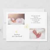 Geprinkste sterren, geboorteaankondiging+Dank je Kaart (Achterkant)