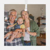 Gepritiseerd bij grootouders | Jaar van opgezette  Glas Ornament (Achterkant)