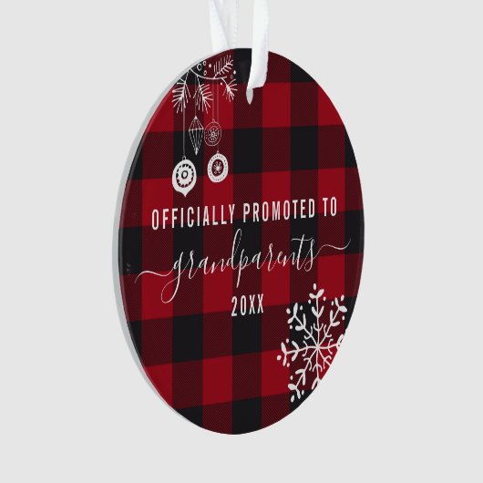 Gepritiseerd bij grootouders | Vastgesteld jaar Ornament (voorkant)