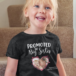 Gepritiseerd naar Big Sister Sibling Heart Photo & Kinder Shirts