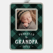 Gepritiseerd naar foto op opa Baby Verzilverd Omlijst Ornament (Voorkant)