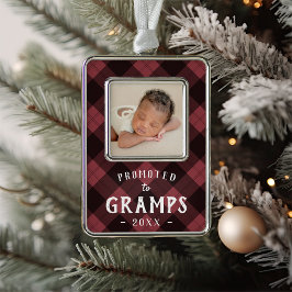 Gepritiseerd naar grammen | Baby Foto opa Verzilverd Omlijst Ornament