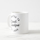 Gepritiseerd naar Grote Opa Est. Grootvader 2022 Koffiemok (Voorkant links)