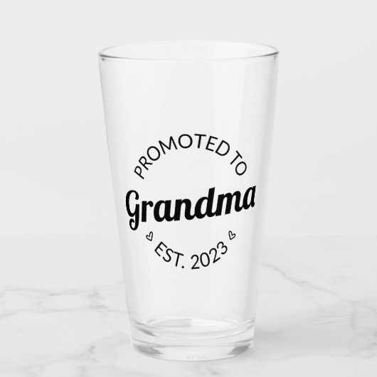 Gepritiseerd naar oma Est. 123 Glas (Voorkant)