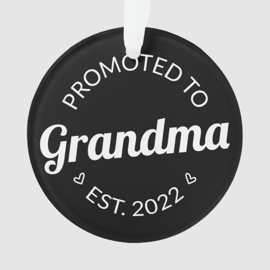 Gepritiseerd naar oma Est. 2022 Ornament (voorkant)