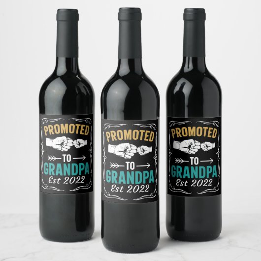Gepritiseerd naar opa wijn etiket (Flessen)