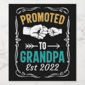 Gepritiseerd naar opa wijn etiket (Enkel label)