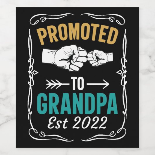 Gepritiseerd naar opa wijn etiket (Enkel label)