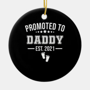 Gepritiseerd naar papa 2021 eerste vaders keramisch ornament