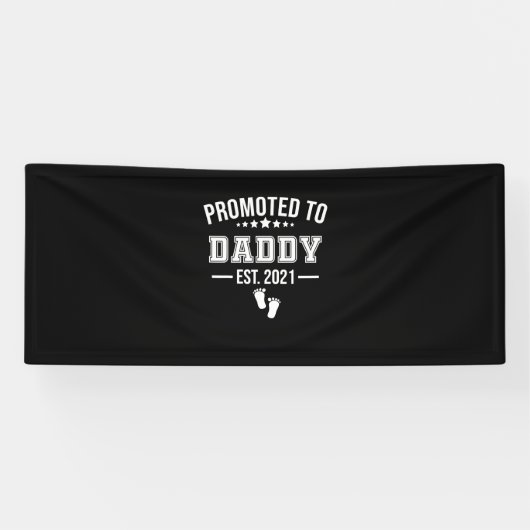 Gepritiseerd naar papa 2021 eerste vaders spandoek (Horizontaal)