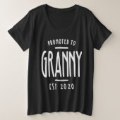 Gepritiseerd tot Granny Est. Grootma Gift 2020 Grote Maat T-shirt (Design voorkant)