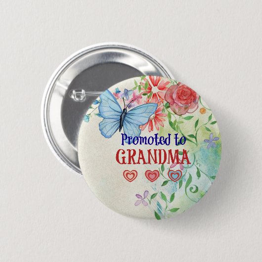 Gepritiseerd voor grootmoeder ronde button 5,7 cm (Voorkant /achterkant)