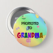 Gepritiseerd voor grootmoeder ronde button 7,6 cm (Voorkant /achterkant)