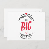 Gepritiseerd voor grote zus briefkaart (Voorkant / Achterkant)