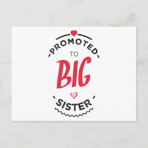 Gepritiseerd voor grote zus briefkaart
