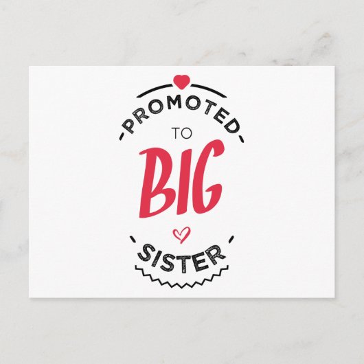 Gepritiseerd voor grote zus briefkaart (Voorkant)