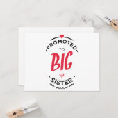 Gepritiseerd voor grote zus kaart (Voorkant / Achterkant in situ)