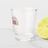 Gepritiseerd voor oma New Grandma om cadeaus te zi Shot Glas (Rechts)